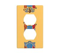 Drapeau du New Jersey Duplex Plaque murale de sortie de réceptacle Taille standard 1-Gang, polycarbonate thermoplastique.