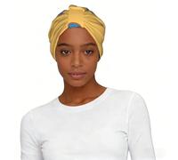 Drapeau du New Jersey Imprimé Élastique Chimio Cap, Turban Doux Headwear Turban Headscarf Cap pour Cancer Alopécie Head Cover Noir