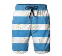 Drapeau du Nicaragua Maillot de bain pour homme Short de plage avec poches