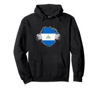 Drapeau du Nicaragua - Racines du Nicaragua - Fierté nicaraguayenne Sweat à Capuche