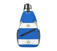 Drapeau Du Nicaragua Sacoche Bandouliere Multifonctionnel Pochette Epaule Décontracté Sac À Dos Bandoulière Pour Shopping Sport Voyage