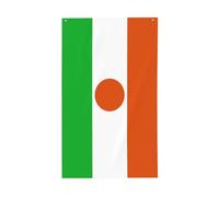 Drapeau du Niger pour cour, maison, bannière de vœux avec œillets, décoration d'intérieur ou d'extérieur