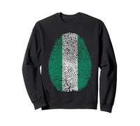 Drapeau du Nigeria ADN Empreinte Digitale Patrimoine Ancestry Traditions Sweatshirt