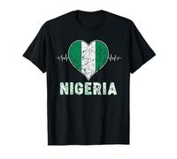 Drapeau du Nigeria Africain vieilli pour hommes, femmes, enfants T-Shirt