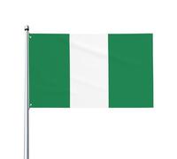 Drapeau du Nigeria décoratif sur un seul côté de 0,9 x 1,5 m à suspendre dans la pelouse extérieure et intérieure balcons