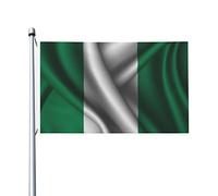 Drapeau du Nigeria en soie, 3x5 pieds, bannière extérieure Durable Double face, drapeau de bienvenue pour fête à domicile, décor de Patio