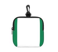 Drapeau du Nigeria Petite pochette étanche à fermeture éclair en néoprène pour écouteurs, porte-clés