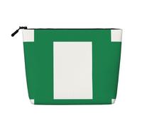 Drapeau du Nigeria - Trousse de maquillage de voyage polyvalente, idéale pour les routines quotidiennes et les voyages d'affaires, Noir , Taille unique, Trousse de toilette