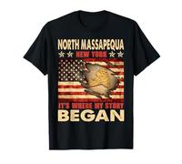 Drapeau du Nord Massapequa New York USA 4 juillet T-Shirt