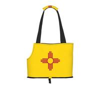 Drapeau du Nouveau-Mexique Imprimé Portable Sac à Bandoulière pour Animaux de Compagnie Convient pour Petits Chiens et Chats, Shopping et Voyage Sac Double Usage