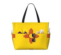 Drapeau du Nouveau-Mexique Multifonctionnel Plage Voyage Sac Multi Poches Design Tendance Convient à Divers Lieux de Plein Air