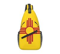 Drapeau du Nouveau-Mexique Sac à bandoulière décontracté durable grande capacité léger et respirant Convient pour divers lieux de plein air