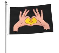 Drapeau du Nouveau-Mexique « Tenant un cœur » pour l'extérieur, bannière robuste double face de 60 x 90 cm, pour la maison, la cour, le festival, le jardin extérieur, décoration, drapeau de bienvenue