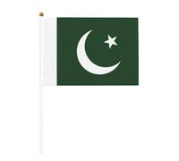 Drapeau du Pakistan imprimé double face à la main - Couleurs vives, pour tournois sportifs et matchs