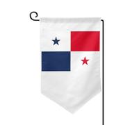 Drapeau du Panama imprimé - Drapeau de bienvenue - Décoration extérieure - Pour jardin et terrasse - 30,5 x 45,7 cm - Plusieurs formes