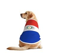 Drapeau du Paraguay Chemise pour chien - Vêtement respirant et rafraîchissant pour grands chiens, protection solaire et confortable pour Golden Retriever, Husky, Alaska, activités de plein air 5XL