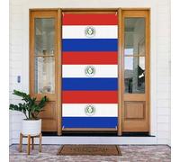Drapeau du Paraguay - Couverture de porte décorée - Bannière imprimée - À suspendre au mur - Décoration de fête