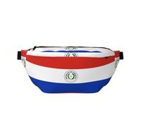 Drapeau du Paraguay Sac banane polyvalent léger respirant et réglable pour voyage, cyclisme et utilisation quotidienne