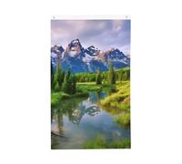 Drapeau du parc national de 9,6 x 1,5 m - Double face - Avec œillets en laiton - Décoration saisonnière - Fond photo pour cour, porche, pelouse