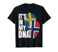 Drapeau du Patrimoine ADN de la Suède et de la Norvège T-Shirt