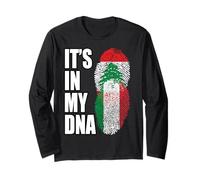 Drapeau du Patrimoine d'ADN du Liban et de l'Italie Manche Longue
