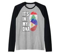 Drapeau du Patrimoine de l'ADN du Liban et du Filipino Manche Raglan