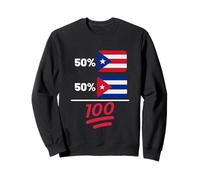 Drapeau du Patrimoine de Puerto Rican Plus Cuban Mix Sweatshirt