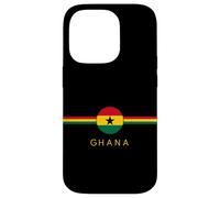 Drapeau du Patrimoine ghanéen avec Blason Art Minimaliste Racines ghanéennes Coque pour iPhone 14 Pro