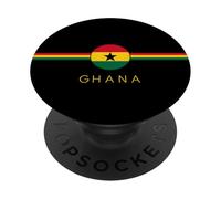 Drapeau du Patrimoine ghanéen avec Blason Art Minimaliste Racines ghanéennes PopSockets PopGrip Adhésif