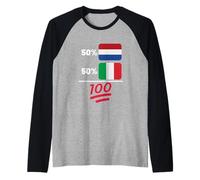 Drapeau du Patrimoine Italien et des Pays-Bas Manche Raglan