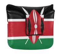 Drapeau du pays africain Kenya Maillet Putter Couverture avec fermeture magnétique Cadeaux de golf pour la plupart des marques Imperméable Cuir PU