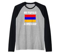 Drapeau du Pays arménien Mon père est Un Pays arménien Manche Raglan
