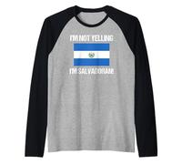 Drapeau du Pays Salvadorien « I'm Not Yelling » Manche Raglan