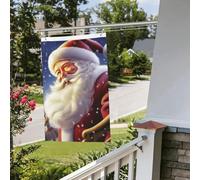 Drapeau du Père Noël 61 x 91 cm pour extérieur et intérieur - Pour le printemps, l'été, l'automne, l'hiver - Drapeaux de jardin avec œillets verticaux double face pour décorations de cour