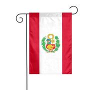 Drapeau du Pérou - 30,5 x 45,7 cm - Drapeau vertical double face - Décoration d'intérieur et d'extérieur - Drapeaux de jardin