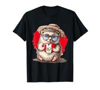 Drapeau du Pérou Cœur Racines du Pérou Hérisson Fierté péruvienne T-Shirt