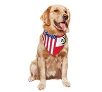 Drapeau du Pérou Et De L'Amérique Chiens Bandana Foulards Polyester Bandanas Chien Chats Ajustable Bavoir Bandana Triangulaire pour Animal for Chiens De Petite, Moyenne Et Grande Taille