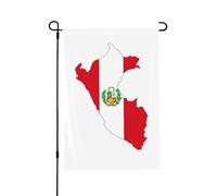 Drapeau du Pérou Impression Carte de Jardin Bannière Polyester Double Face Extérieur Drapeau Moderne Vacances Extérieur Cadeau