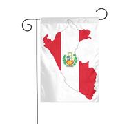 Drapeau du Pérou imprimé carte 30,5 x 45,7 cm, drapeau vertical double face, drapeau décoratif intérieur extérieur drapeaux de jardin