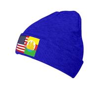 Drapeau du Peuple Intha Et De L'Amérique Bonnet en Tricot Mode Bonnet Thermique Bonnets pour Décontractée Homme l'escalade