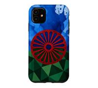 Drapeau du Peuple rom Drapeau Gitane géométrique Patrimoine rom Coque pour iPhone 11
