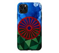 Drapeau du Peuple rom Drapeau Gitane géométrique Patrimoine rom Coque pour iPhone 11 Pro Max