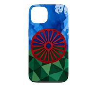Drapeau du Peuple rom Drapeau Gitane géométrique Patrimoine rom Coque pour iPhone 13