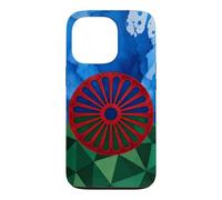 Drapeau du Peuple rom Drapeau Gitane géométrique Patrimoine rom Coque pour iPhone 13 Pro
