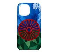 Drapeau du Peuple rom Drapeau Gitane géométrique Patrimoine rom Coque pour iPhone 13 Pro Max