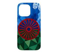 Drapeau du Peuple rom Drapeau Gitane géométrique Patrimoine rom Coque pour iPhone 14 Pro Max