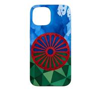 Drapeau du Peuple rom Drapeau Gitane géométrique Patrimoine rom Coque pour iPhone 15