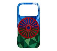 Drapeau du Peuple rom Drapeau Gitane géométrique Patrimoine rom Coque pour iPhone 17 Pro