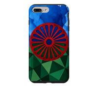 Drapeau du Peuple rom Drapeau Gitane géométrique Patrimoine rom Coque pour iPhone 7 Plus/8 Plus