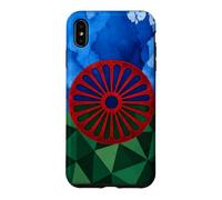 Drapeau du Peuple rom Drapeau Gitane géométrique Patrimoine rom Coque pour iPhone XS Max